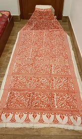 Tussar Silk Saree: Kantha Stitch Handwork, Durga Puja Festive Wear S10461 - Saree - Aakritee - S10461